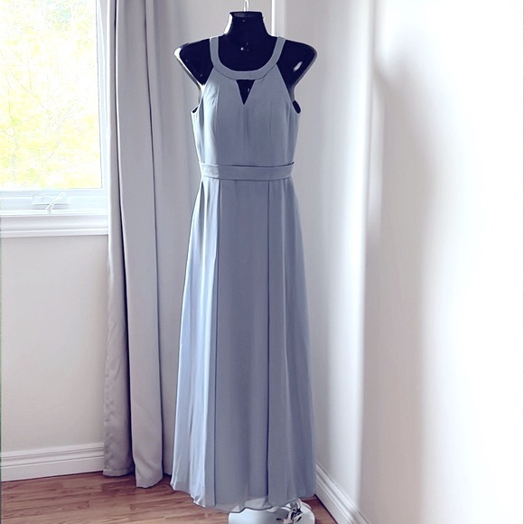 Azazie long blue dress. Size AO - Picture 1 of 9